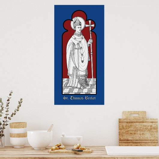 St. Thomas Becket Holding a Sword (M 033) Poster (Küche)