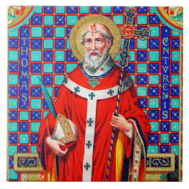 St. Thomas Becket in Red Chasuble (K 34) Fliese