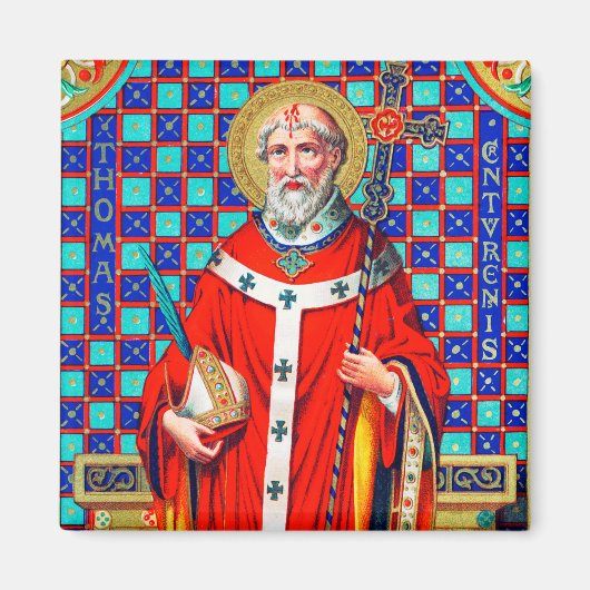 St. Thomas Becket in Red Chasuble (K 34) Magnet (Vorne)