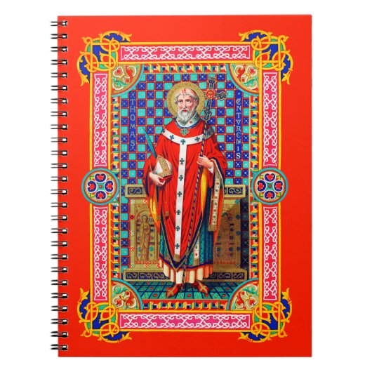 St. Thomas Becket in Red Chasuble (K 34) Notizblock (Vorderseite)