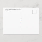 St. Thomas Becket in Red Chasuble (K 34) Postkarte (Rückseite)