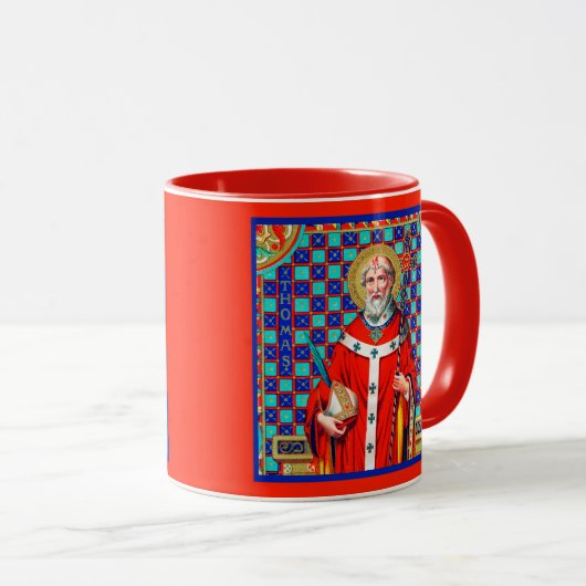 St. Thomas Becket in Red Chasuble (K 34) Tasse (VorderseiteRechts)