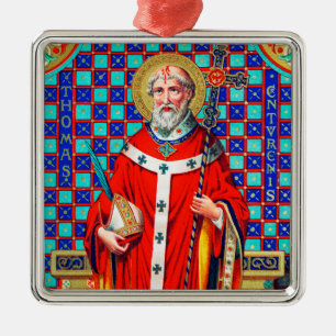 St. Thomas Becket in roter Kasel (K 34) Ornament Aus Metall