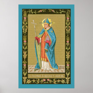 St. Thomas Becket mit Schwert in der Mitra (P 005) Poster