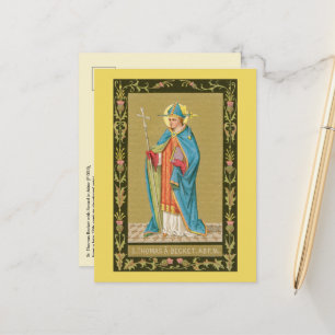 St. Thomas Becket mit Schwert in der Mitra (P 005) Postkarte