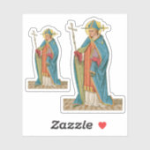 St. Thomas Becket mit Schwert in Miter (P 005) - 2 Aufkleber (Blatt)