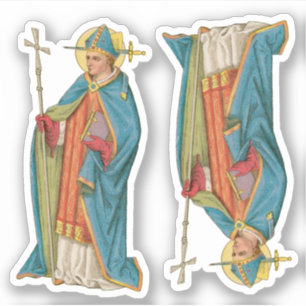 St. Thomas Becket mit Schwert in Miter (P 005) Aufkleber