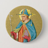 St. Thomas Becket mit Schwert in Miter (P 005) Button (Vorderseite)