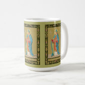 St. Thomas Becket mit Schwert in Miter (P 005) Kaffeetasse (VorderseiteRechts)