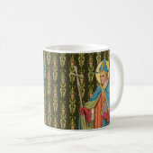 St. Thomas Becket mit Schwert in Miter (P 005) Kaffeetasse (VorderseiteRechts)