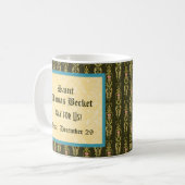 St. Thomas Becket mit Schwert in Miter (P 005) Kaffeetasse (Vorderseite Links)