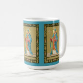 St. Thomas Becket mit Schwert in Miter (P 005) Kaffeetasse (VorderseiteRechts)