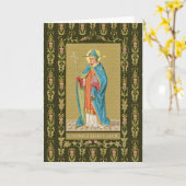 St. Thomas Becket mit Schwert in Miter (P 005) Karte (Gelbe Blume)
