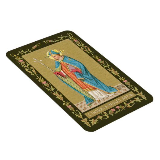 St. Thomas Becket mit Schwert in Miter (P 005) Magnet (Rechte Seite)