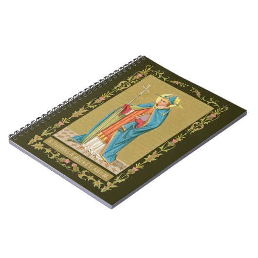 St. Thomas Becket mit Schwert in Miter (P 005) Notizblock (Linke Seite)