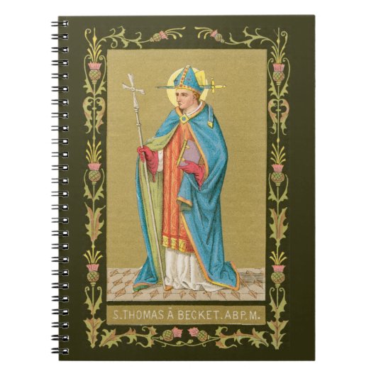 St. Thomas Becket mit Schwert in Miter (P 005) Notizblock (Vorderseite)