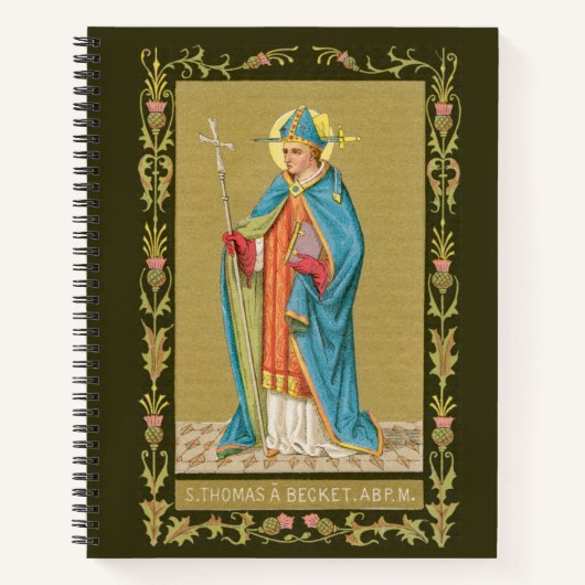 St. Thomas Becket mit Schwert in Miter (P 005) Notizblock (Vorderseite)