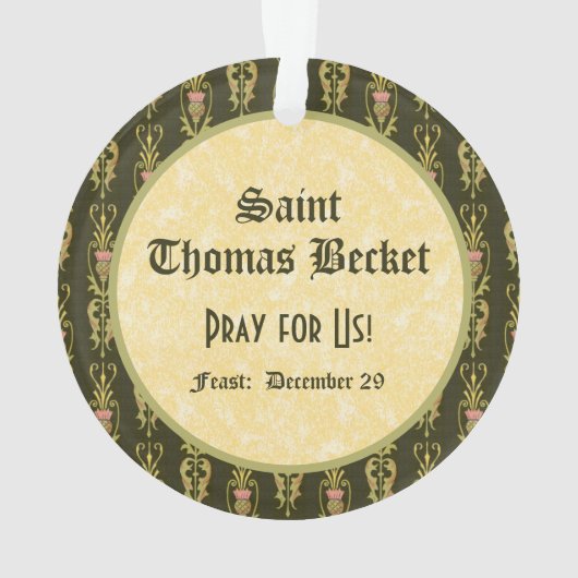 St. Thomas Becket mit Schwert in Miter (P 005) Ornament (Rückseite)