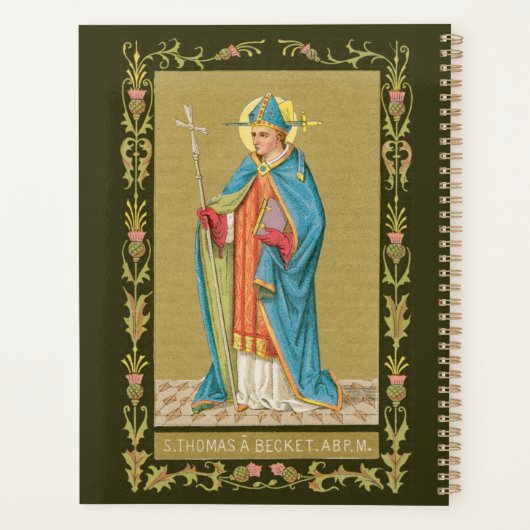 St. Thomas Becket mit Schwert in Miter (P 005) Planer (Rückseite)