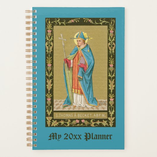 St. Thomas Becket mit Schwert in Miter (P 005) Planer (Vorderseite)