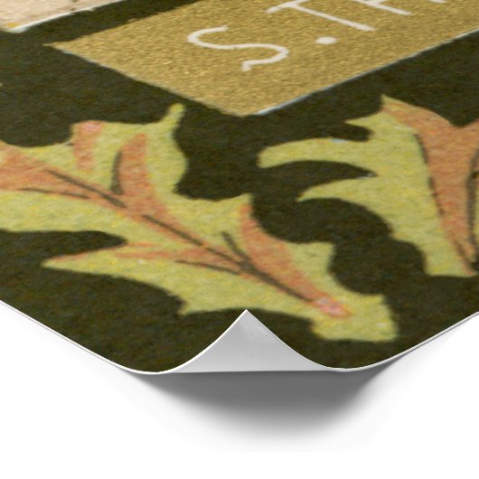 St. Thomas Becket mit Schwert in Miter (P 005) Poster (Ecke)