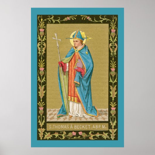 St. Thomas Becket mit Schwert in Miter (P 005) Poster (Vorne)