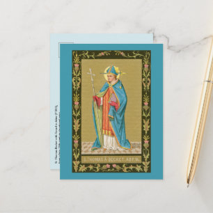 St. Thomas Becket mit Schwert in Miter (P 005) Postkarte
