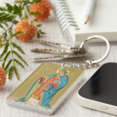 St. Thomas Becket mit Schwert in Miter (P 005) Schlüsselanhänger (Vorderseite rechts)