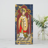 St. Thomas Becket mit Schwert (M 033; koloriert) (Stehend Vorderseite)