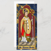 St. Thomas Becket mit Schwert (M 033; koloriert) (Vorne/Hinten)