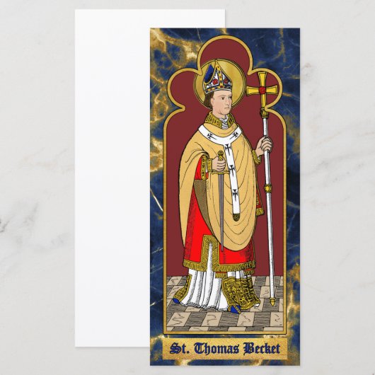 St. Thomas Becket mit Schwert (M 033; koloriert) (Vorne/Hinten)
