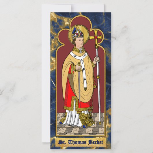 St. Thomas Becket mit Schwert (M 033; koloriert) (Vorderseite)