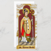 St. Thomas Becket mit Schwert (M 033; koloriert) (Vorne/Hinten)