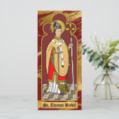 St. Thomas Becket mit Schwert (M 033; koloriert) (Stehend Vorderseite)