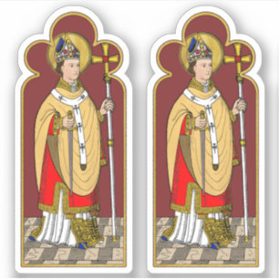 St. Thomas Becket mit Schwert (M 033; koloriert) Aufkleber