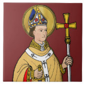 St. Thomas Becket mit Schwert (M 033; koloriert) Fliese (Vorderseite)