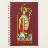 St. Thomas Becket mit Schwert (M 033; koloriert) Planer (Vorderseite)