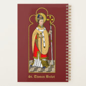 St. Thomas Becket mit Schwert (M 033; koloriert) Planer (Rückseite)