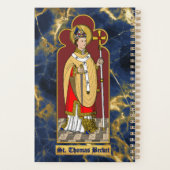 St. Thomas Becket mit Schwert (M 033; koloriert) Planer (Rückseite)