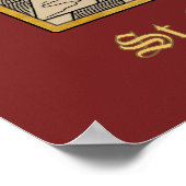 St. Thomas Becket mit Schwert (M 033; koloriert) Poster (Ecke)