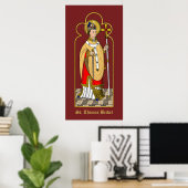 St. Thomas Becket mit Schwert (M 033; koloriert) Poster (Heimbüro)