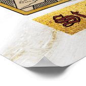 St. Thomas Becket mit Schwert (M 033; koloriert) Poster (Ecke)