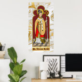 St. Thomas Becket mit Schwert (M 033; koloriert) Poster (Heimbüro)