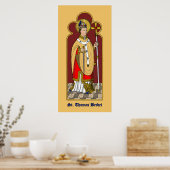 St. Thomas Becket mit Schwert (M 033; koloriert) Poster (Küche)