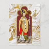 St. Thomas Becket mit Schwert (M 033; koloriert) Postkarte (Vorderseite)
