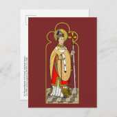 St. Thomas Becket mit Schwert (M 033; koloriert) Postkarte (Vorne/Hinten)