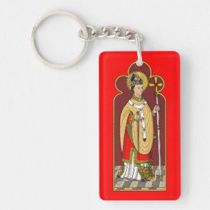 St. Thomas Becket mit Schwert (M 033; koloriert) Schlüsselanhänger