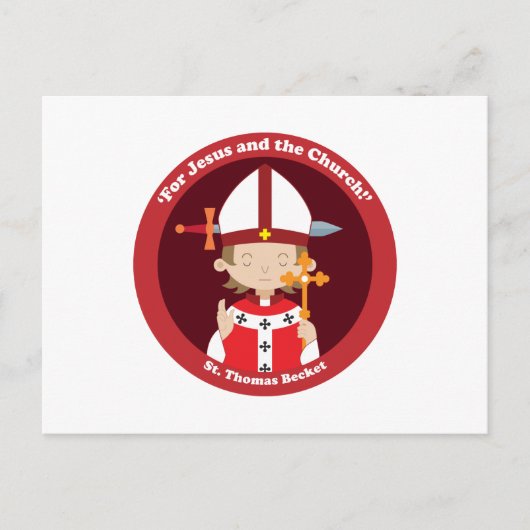 St. Thomas Becket Postkarte (Vorderseite)