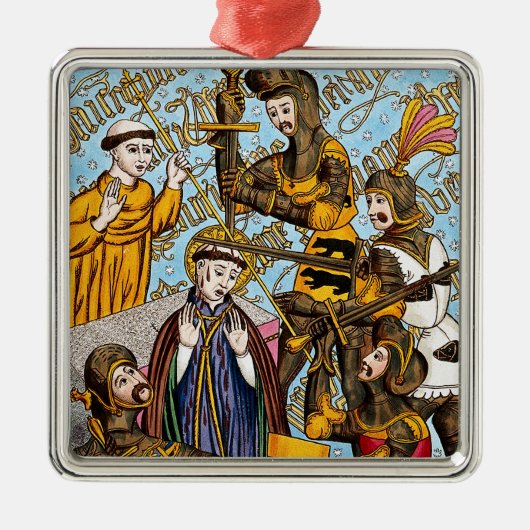 St. Thomas Beckets Martyrdom (M 031) Ornament Aus Metall (Vorne)