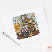 St. Thomas Beckets Martyrdom (M 031) Quadratischer Aufkleber (Umschlag)